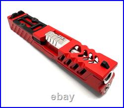 HTA Glock 26 Gen 1-3 Venom Firehouse Red Slide Complete Stainless Barrel RMR Cut
