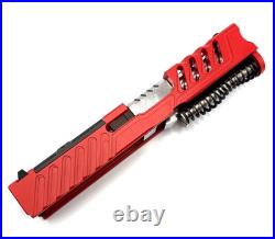 HTA Glock 26 Gen 1-3 Venom Firehouse Red Slide Complete Stainless Barrel RMR Cut