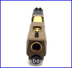 HTA Glock 43 43x 48 Complete FDE Reaper Slide RMSc Cut Gold TiN Ported Barrel