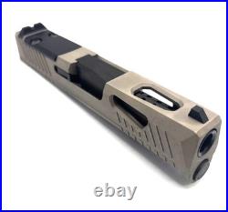 HTA Glock 43 43x 48 Complete Nickel Reaper Slide RMSc Cut Black Ported Barrel