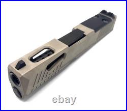 HTA Glock 43 43x 48 Complete Nickel Reaper Slide RMSc Cut Black Ported Barrel