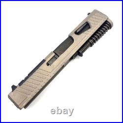 HTA Glock 43 43x 48 Complete Nickel Reaper Slide RMSc Cut Black Ported Barrel