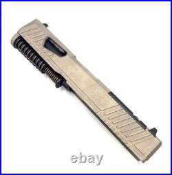 HTA Glock 43 43x 48 Complete Nickel Reaper Slide RMSc Cut Black Ported Barrel