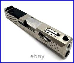 HTA Glock 43 43x Complete Nickel Reaper Slide RMSC Optic Stainless Ported Barrel