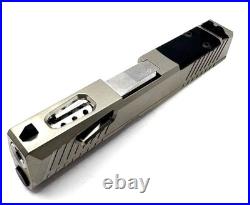 HTA Glock 43 43x Complete Nickel Reaper Slide RMSC Optic Stainless Ported Barrel