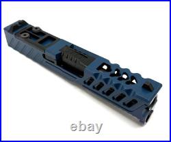 HTA Venom Glock 43 43X NRA Blue Slide RMSc Black Ported Barrel Complete Slide