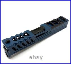HTA Venom Glock 43 43X NRA Blue Slide RMSc Black Ported Barrel Complete Slide