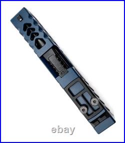 HTA Venom Glock 43 43X NRA Blue Slide RMSc Black Ported Barrel Complete Slide