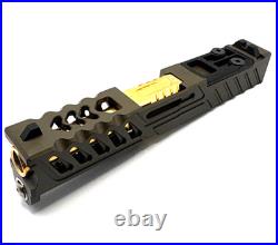 HTA Venom Glock 43 43X OD Green Slide RMSc Cut Gold Ported Barrel Complete Upper