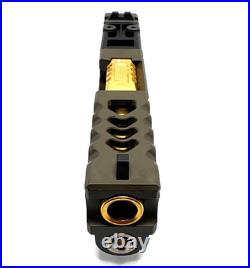 HTA Venom Glock 43 43X OD Green Slide RMSc Cut Gold Ported Barrel Complete Upper