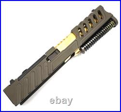 HTA Venom Glock 43 43X OD Green Slide RMSc Cut Gold Ported Barrel Complete Upper