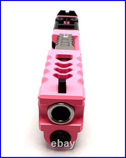 HTA Venom Glock 43/43X Pink Gen3 Slide RMSc Cut Ported Barrel Complete Upper