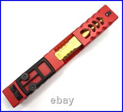 HTA Venom Glock 43 43X Red Slide RMSc Cut Gold Ported Barrel Complete Upper