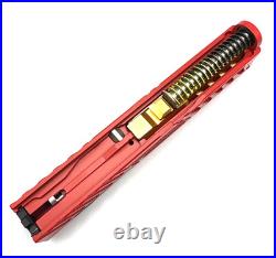 HTA Venom Glock 43 43X Red Slide RMSc Cut Gold Ported Barrel Complete Upper
