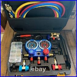 HVAC AUTO AC Repair Complete Tool Kit with 1-Stage 3CFM Vacuum Pump