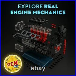 Inline 6 Engine Model Kit Build Your Own Working STEM Engine with 230 Parts