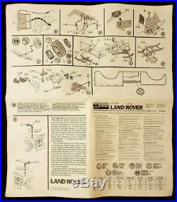 Monogram Land Rover 2279 1/24 Model Kit Open Box Mostly Sealed Parts Complete