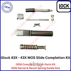NEW Glock OEM Upper Slide Completion Parts Kit, Barrel, GRS G43 G43X G48 43X 48