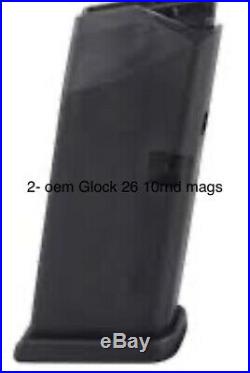OEM Glock 26 Slide Complete With Lower Parts kit & 2- OEM Glock 26 Magazines