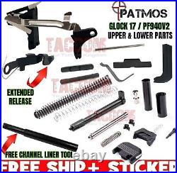 PATMOS Upper Slide & Lower Parts Frame Kit for Glok 17 GEN 3 / PF940V2 9mm