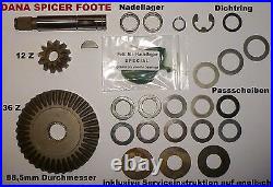 Parts Kit Pinion Gear Set Complete Dana Spicer Foote Transmission Lawn Tractor