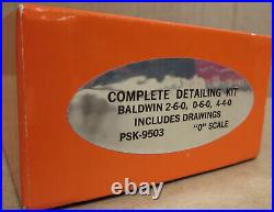 Precision Scale PSK-9503 Complete Detail Kit Baldwin 2-6-0 0-6-0 4-4-0 Scale O