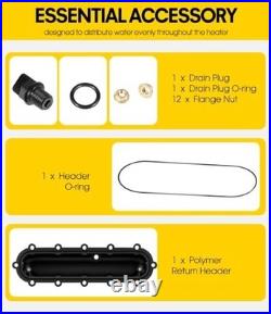 Raypak Pool Heater Replacement Return Header Kit with Seal and Flange Nut