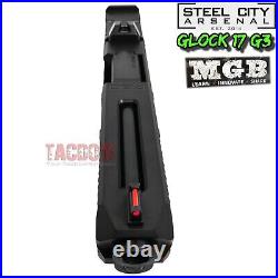 STEEL CITY MGB COMPLETE BLACK SLIDE For GLOCK 17 GEN 3 RMR CUT + BARREL & SIGHTS