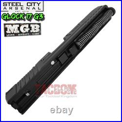 STEEL CITY MGB COMPLETE BLACK SLIDE For GLOCK 17 GEN 3 RMR CUT + BARREL & SIGHTS