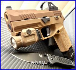 Sig P320 Slide with Red Dot Sight Complete M18 Compact 3.9 Upper FDE +FREE KNIFE