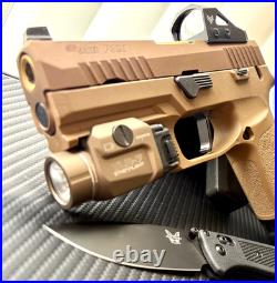 Sig P320 Slide with Red Dot Sight Complete M18 Compact 3.9 Upper FDE +FREE KNIFE