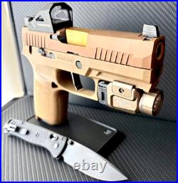 Sig P320 Slide with Red Dot Sight Complete M18 Compact 3.9 Upper FDE +FREE KNIFE