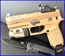 Sig P320 Slide with Red Dot Sight Complete M18 Compact 3.9 Upper FDE +FREE KNIFE