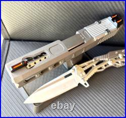 Slide with Ported Barrel For Glock 19 Gen 3 Complete G19 Upper RMR Cut +FREE KNIFE Slide with Ported Barrel For Glock 19 Gen 3 Complete G19 Upper RMR Cut +FREE KNIFE