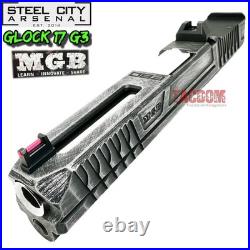 Steel City Arsenal Rare Mgb Complete Battleworn Grey Slide Barrel Glock 17 Gen 3