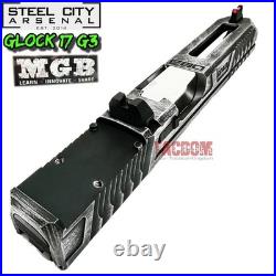 Steel City Arsenal Rare Mgb Complete Battleworn Grey Slide Barrel Glock 17 Gen 3