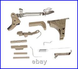 Tan Glock 19 17 Complete Slide Lower Parts Kit Gen 3 FDE Trigger LPK G19 G17