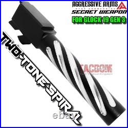 ZAFFIRI COMPLETE BLACK ZPS. 4 SLIDE For GLOCK 19 GEN 3 SPIRAL BARREL UPPER PARTS