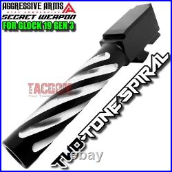 ZAFFIRI COMPLETE BLACK ZPS. 4 SLIDE For GLOCK 19 GEN 3 SPIRAL BARREL UPPER PARTS