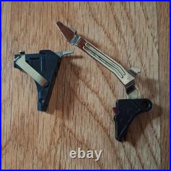 ZEV PRO Flat Face Trigger, Complete Kit for Gen 5 Glock, Black/Red