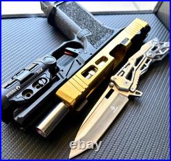 Zaffiri Glock 17 Gen 3 Slide Trijicon RMR Cut Complete Gold G17 Upper FREE KNIFE