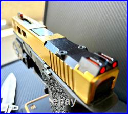 Zaffiri Glock 17 Gen 3 Slide Trijicon RMR Cut Complete Gold G17 Upper FREE KNIFE