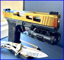 Zaffiri Glock 17 Gen 3 Slide Trijicon RMR Cut Complete Gold G17 Upper FREE KNIFE