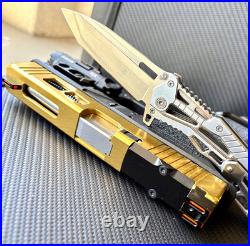 Zaffiri Glock 17 Gen 3 Slide Trijicon RMR Cut Complete Gold G17 Upper FREE KNIFE