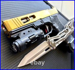 Zaffiri Glock 17 Gen 3 Slide Trijicon RMR Cut Complete Gold G17 Upper FREE KNIFE
