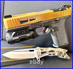 Zaffiri Glock 17 Gen 3 Slide Trijicon RMR Cut Complete Gold G17 Upper FREE KNIFE