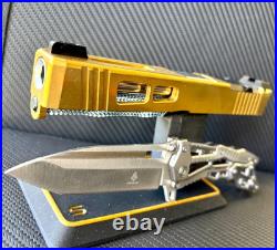 Zaffiri Glock 17 Gen 3 Slide Trijicon RMR Cut Complete Gold G17 Upper FREE KNIFE