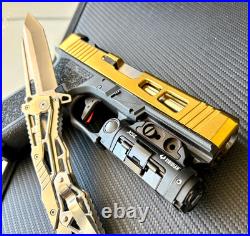 Zaffiri Glock 17 Gen 3 Slide Trijicon RMR Cut Complete Gold G17 Upper FREE KNIFE