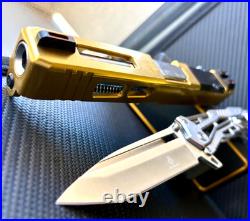 Zaffiri Glock 17 Gen 3 Slide Trijicon RMR Cut Complete Gold G17 Upper FREE KNIFE