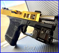 Zaffiri Glock 26 Gen 3 Slide RMR Optics Cut Complete Gold G26 Upper +FREE KNIFE